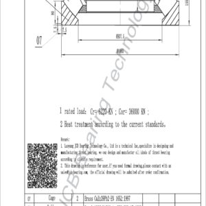drawing of 292-800 spherical roller thrust bearing
