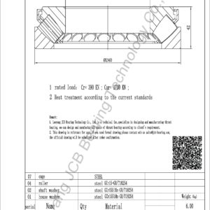drawing of 29234E spherical roller thrust bearing