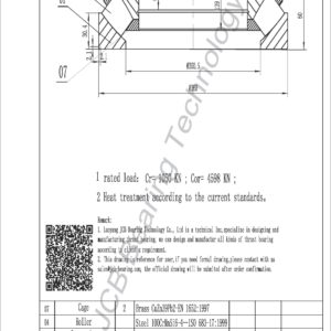 drawing of 29252 spherical roller thrust bearing
