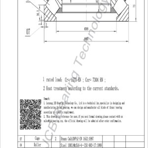 drawing of 29268 spherical roller thrust bearing