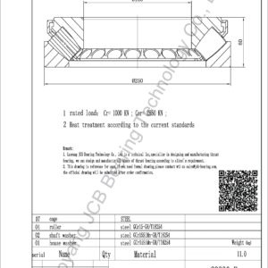 drawing of 29330 E spherical roller thrust bearing