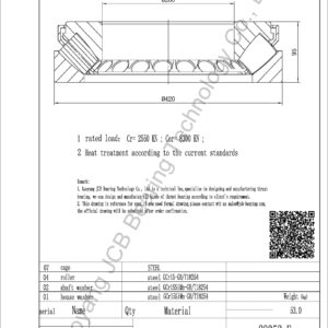 drawing of 29352 E spherical roller thrust bearing