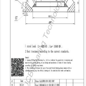 drawing of 29388 spherical roller thrust bearing