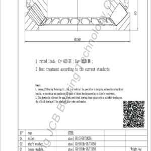 drawing of 29418E spherical roller thrust bearing