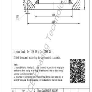 drawing of 29424 spherical roller thrust bearing