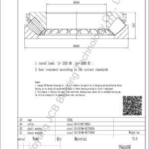 drawing of 29440E spherical roller thrust bearing