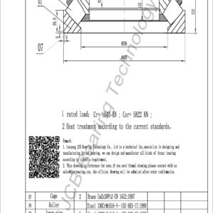 drawing of 29444 spherical roller thrust bearing