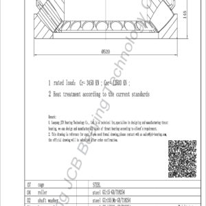 drawing of 29456E spherical roller thrust bearing