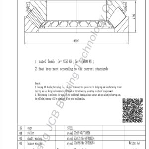drawing of 29468E spherical roller thrust bearing